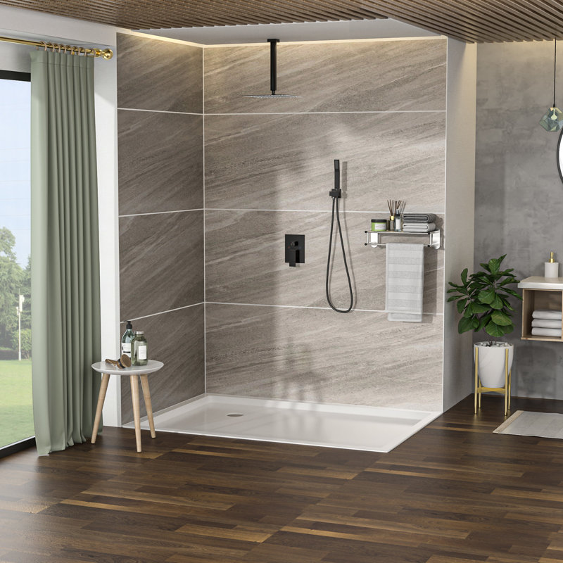 10 Inch Square Shower Head - Oil Rubber Bronze Valve Dual Function 360 Swivel, Oil Rubbed Bronze