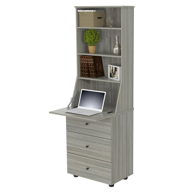 Bureau armoire Wisconsin, Chêne fumé