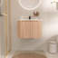 Meuble-lavabo mural avec lavabo courbé, pré-assemblé-1837622251
