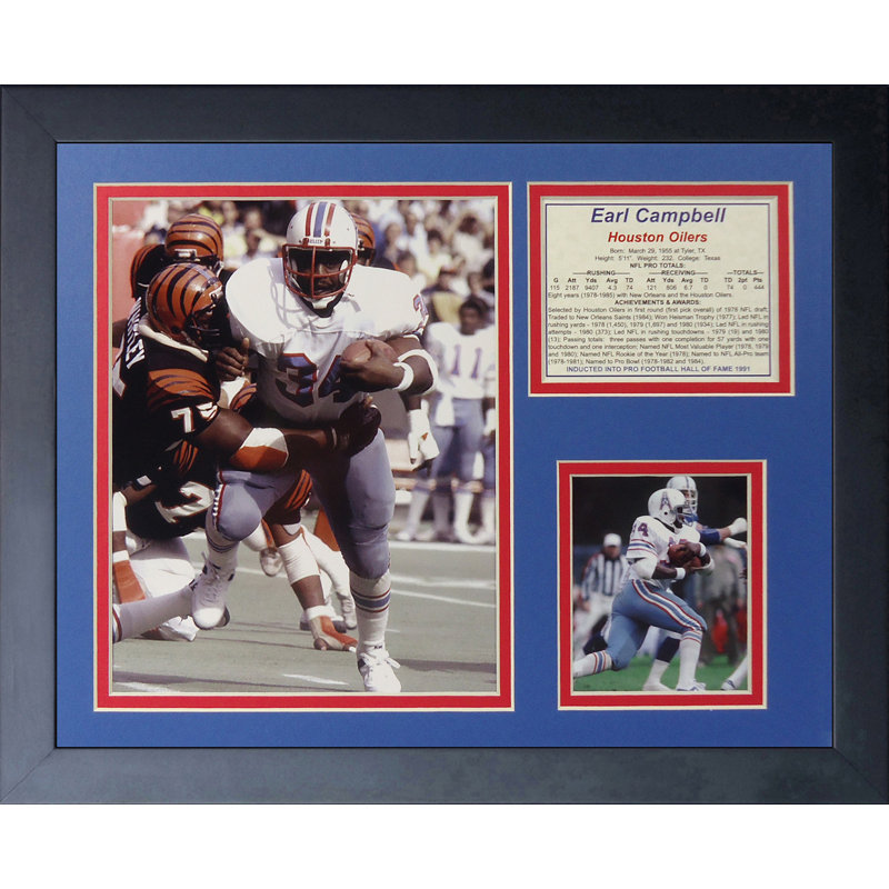 Souvenirs encadrée earl campbell