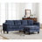 5 Seat Modular Sofa,With Storage Ottoman, Convertible Sectional Sofa, L Shaped Couch ,  Reversible Chaise ,Riveted Sofa,Chenille-242670262