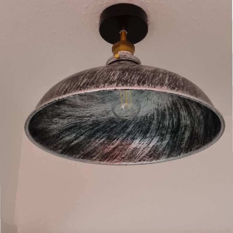 Annai Semi Flush Mount, Brushed Silver