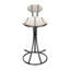 Tabourets de bar modernes à rayures noires, de 2 pour la cuisine, coussin en mousse haute résilience, structure en métal en forme de S, patins de pied coulissants, îlot de cuisine à assemblage rapide en 25 minutes, base légère de 16,99 po, 15 po-1044934399