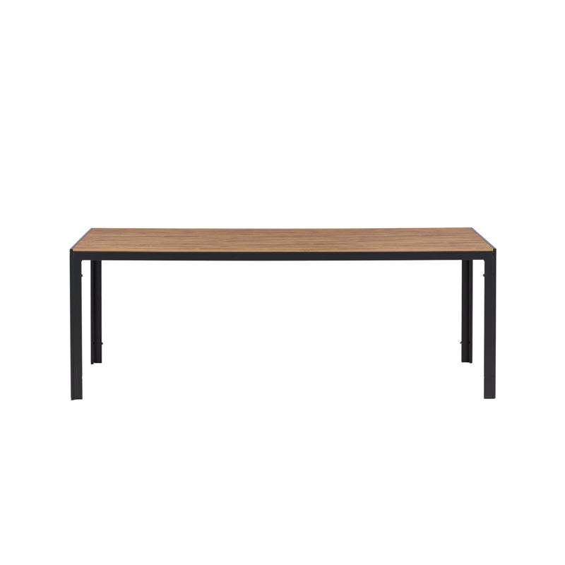 Zanesville Rectangular Metal Outdoor Dining Table, 75cm H x 100cm W x 200cm L