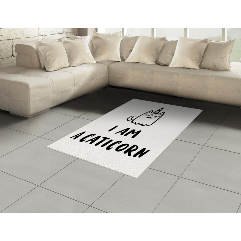 Tapis décoratif Fontenot Unicorn, Rectangle 2 pi 7 po x 5 pi