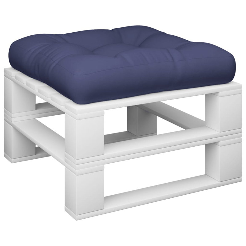 Pallet Cushion Anthracite Polyester, Navy Blue, 23.6" W x 23.6" D