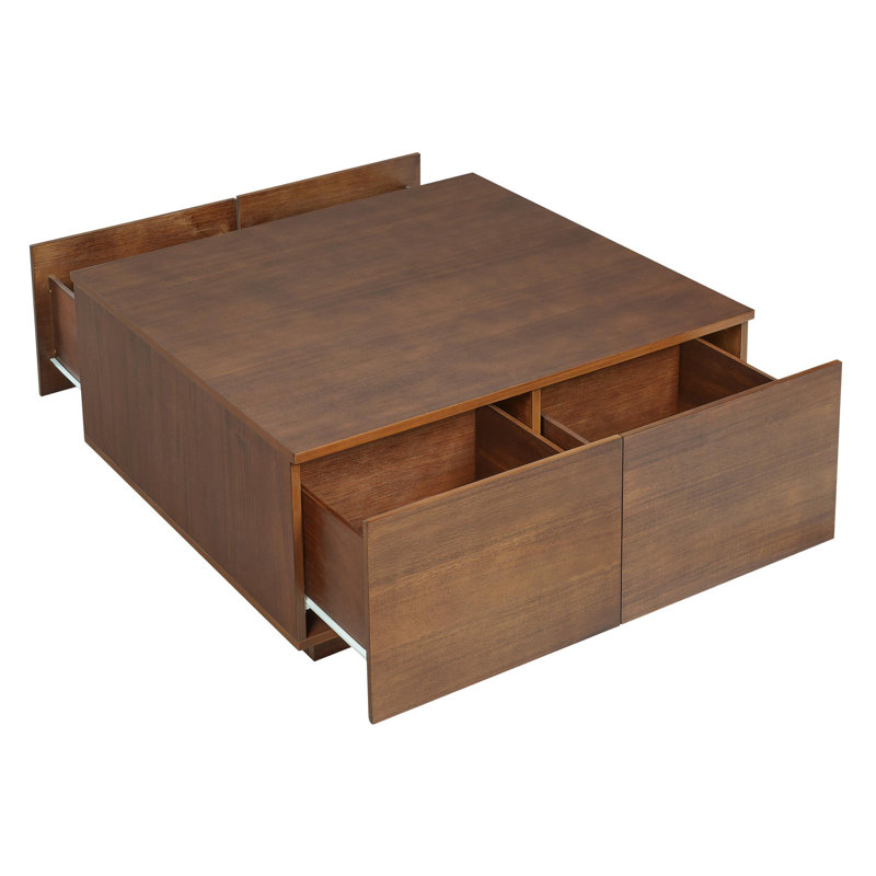 Table basse avec rangement, Noyer
