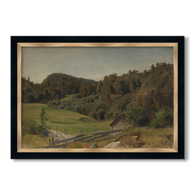 Landscape at Ljan, 1858-Hans Gude-Custom Framed Canvas