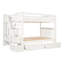 Lit superposé double au-dessus de double avec tablettes et 6 tiroirs de rangement-81537362