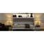 Lit simple TG avec bureau, conduit, charge. Blanc. Composé de bois massif pour un bureau pratique ou un bureau de chambre d'amis. Fabrication polyvalente