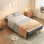 Lit pliant de 75 po x 38 po avec tête de lit réglable, lit escamotable en mousse à mémoire de forme de 5 po pour les personnes de grande taille, lit d'invité portable robuste sur roulettes, lit simple simple à assembler