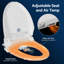Electronic Smart Bidet Seat With Warm Air Drying, Heated Seat With Remote Control, Self-cleaning