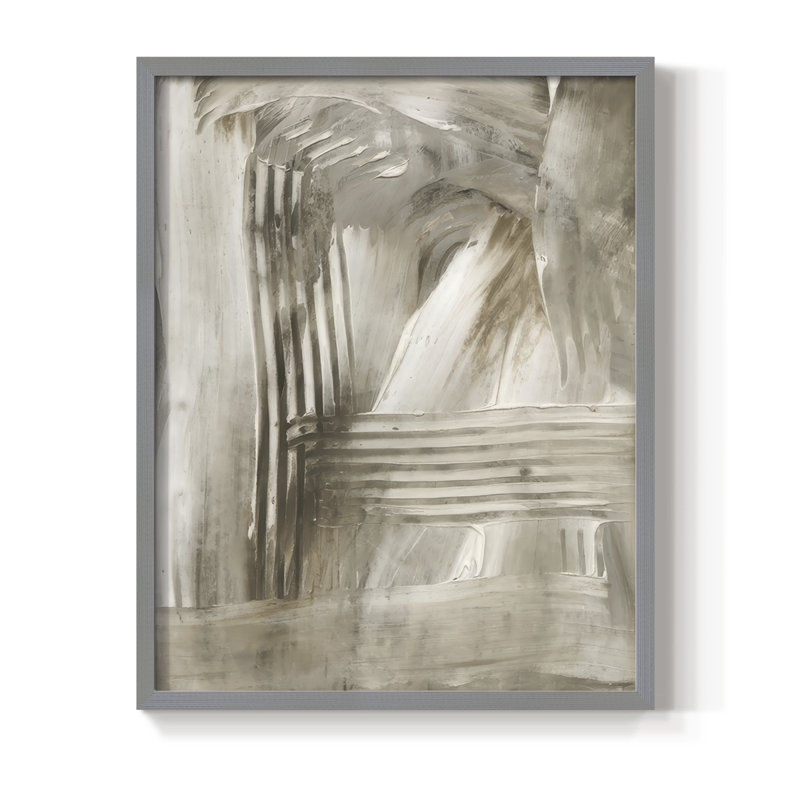 Earth Markings II, reproduction encadrée - bois massif, H 15 po x l 12 po, Cadre gris
