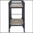 Rustic Oak & Charcoal Finish Serving Cart