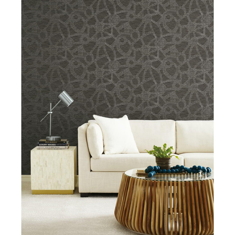 Peel & Stick Abstract Roll, Black/Gray