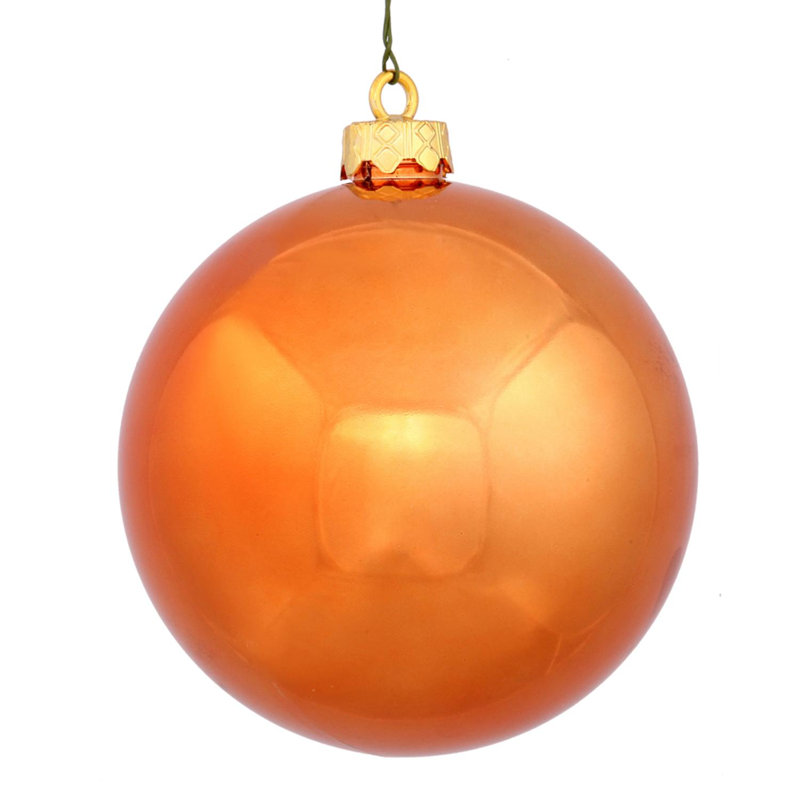 Shatterproof Christmas Ball Ornament, 8" H x 8" W x 8" D, Orange