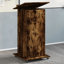 Lectern With Wheels & Drawer 55X55x107 Cm Engineered Wood-1692474009
