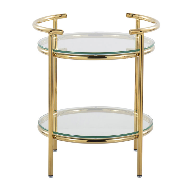 Nellye Glass Tray Top End Table