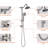 Brushed Nickel Shower With 6 Inch Rain Head And Handheld, Offering A Luxurious Creating Spa-like Experience