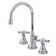 Kingston Brass Millennium Two-Handle 3-Hole Deck Mount Widespread Bathroom Faucet with Brass Pop-Up Drain