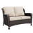 Outdoor Patio Rattan Loveseat With Cushions-1293577884