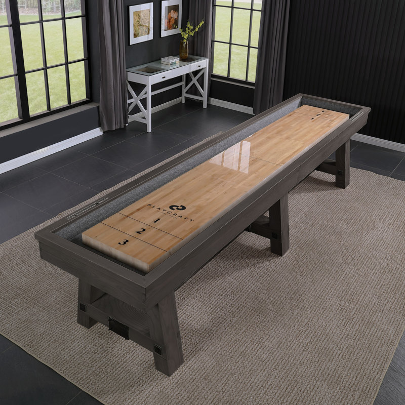 Playcraft Yukon 12’ Pro-Series Shuffleboard, Weathered Fieldstone, Weathered Fieldstone, No