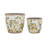 S/2 Matching Ceramic Planters With Lemon Motif