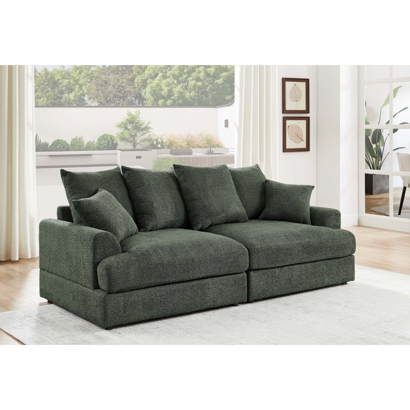 Arden Cloud Modular Sectional, Green