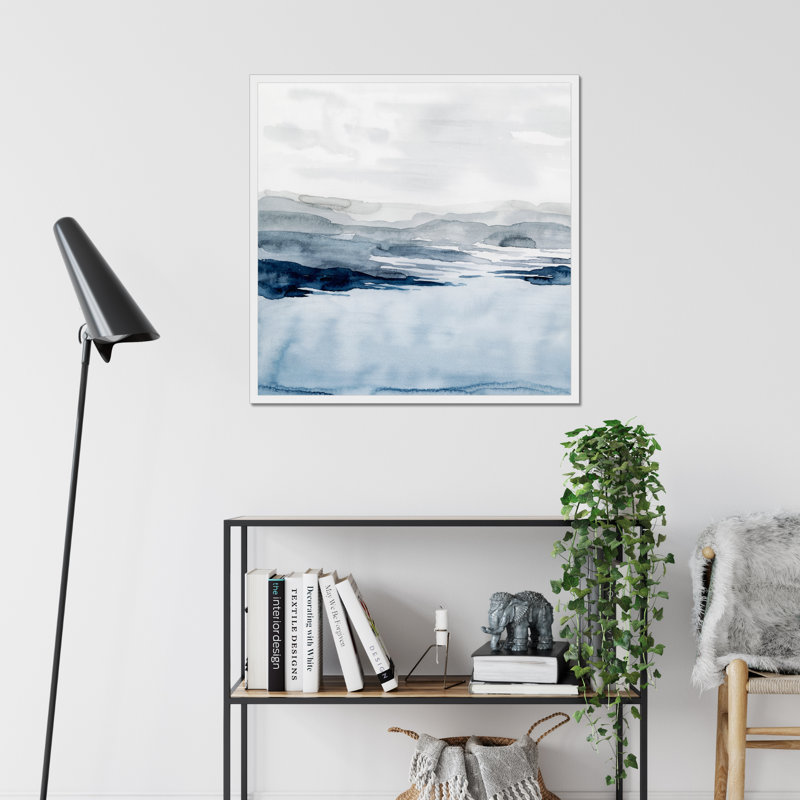 Faded Horizon I by Grace Popp - Painting, 95cm H x 95cm W, White Framed Paper Print