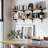 60 Inch Long Floating Wall Shelf Unit, 2 Tier Adjustable Wall Shelf, Wall Mounted Bookshelf For Living Room Decor, Home Organization, Farmhouse, Burnt