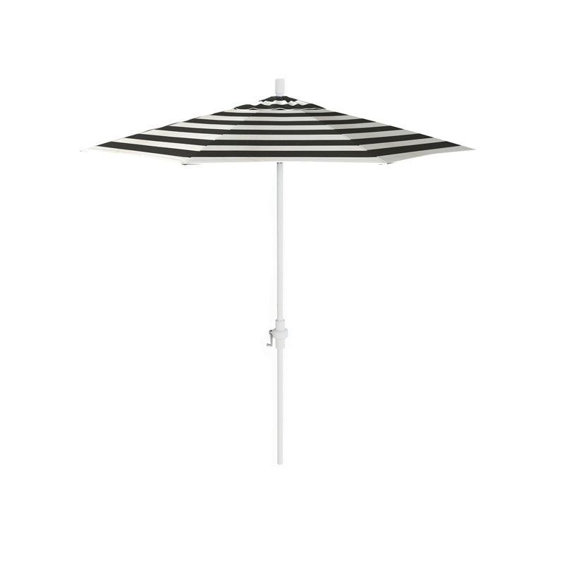 Parasol de marché 7 pi 6 po Kahron, Cabana classique à rayures noires Sunbrella®