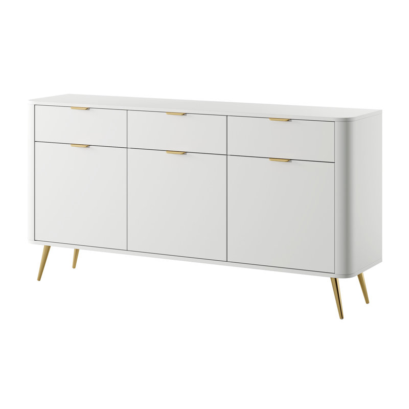 Oval 163.5cm Sideboard, White