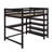 Full Size Loft Bed With Shelves And Desk-837635028
