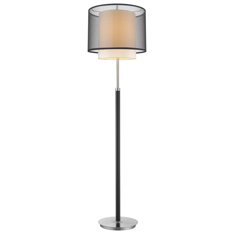 Lampe sur pied 62 po Feng, Gris fumée