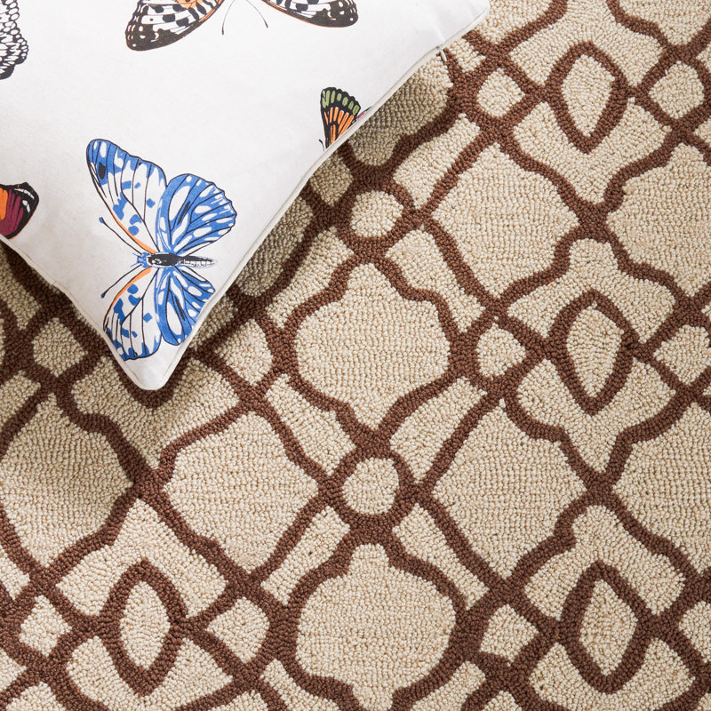 Childers Hand Hooked Performance Southwestern Rug, Rectangle 5' x 7'