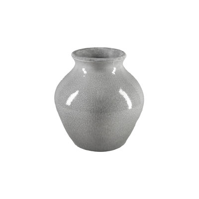 Red Barrel Studio® Elegant Speckled Gray Ceramic Vase – Modern Flower Holder With Tapered Edges, 10.5" Tall, Perfect For Home Or Office Decor