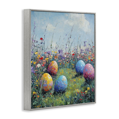 Vibrant Egg Hunt Scene Giclee Art, design by Franklyn Gregory