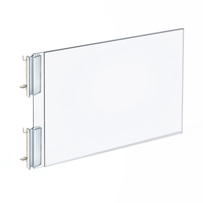 Two-Sided Acrylic Sign Holder with Pegboard Grippers 11"W x 8.5"H, 10-Pack