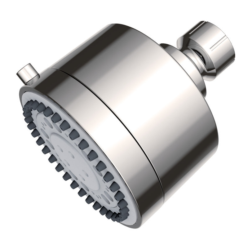 Pomme de douche ronde en ABS 5 fonctions 5 pouces Kingston Brass Vilbosch, Nickel poli