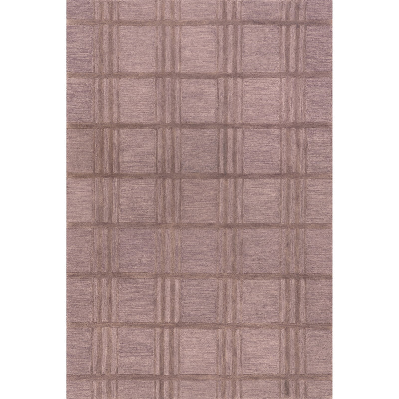 Mauve Wool Rectangular 10' x 14' Handmade Tufted Area Rug