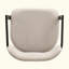 Ensemble de 2 chaises rembourrées en tissu avec structure en métal beige, capacité de poids de 265 lb-821497923