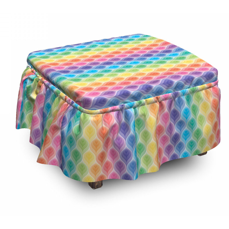 Housse pour repose-pieds floral digital