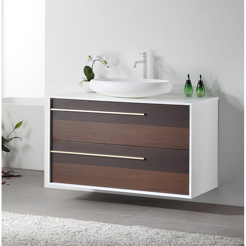 Nika 42" Wall-Mounted Single Bathroom Vanity Set