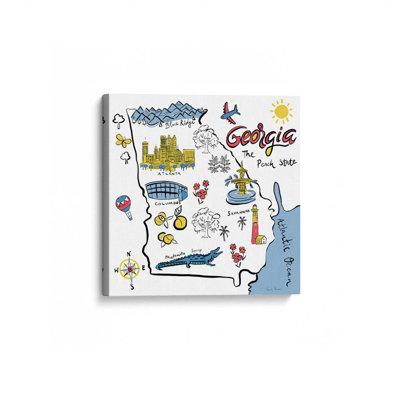 «Georgia» par Farida Zaman, reproduction d'art sur toile, H 20 po x l 20 po, Toile tendue, Ne s’applique pas