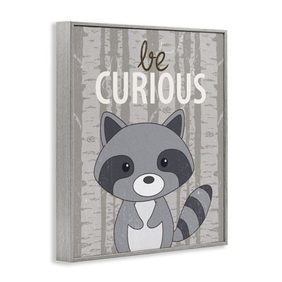 «Be Curious Woodland Raccoon», estampe numérique, design par Kim Allen