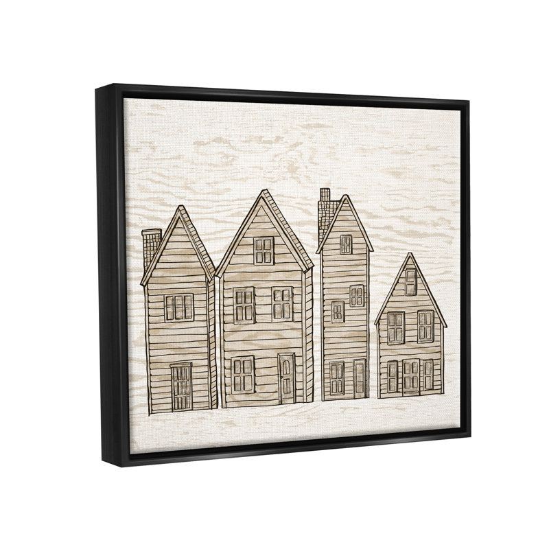 Stupell Industries, maisons de quartier variées, giclée par Ziwei Li, H 17 po x l 21 po x P 1,7 po