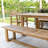 Solid Wood Teak Outdoor Bench