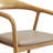 Dining chair home solid wood cream wind
