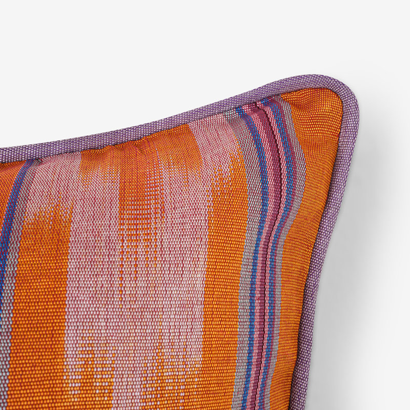 Kutnu Striped Cushion Cover, 40cm H x 60cm W, Rectangle, Orange