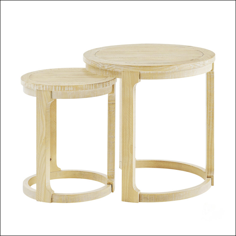 Ensemble de tables basses 24 pouces 2 pièces, Chêne